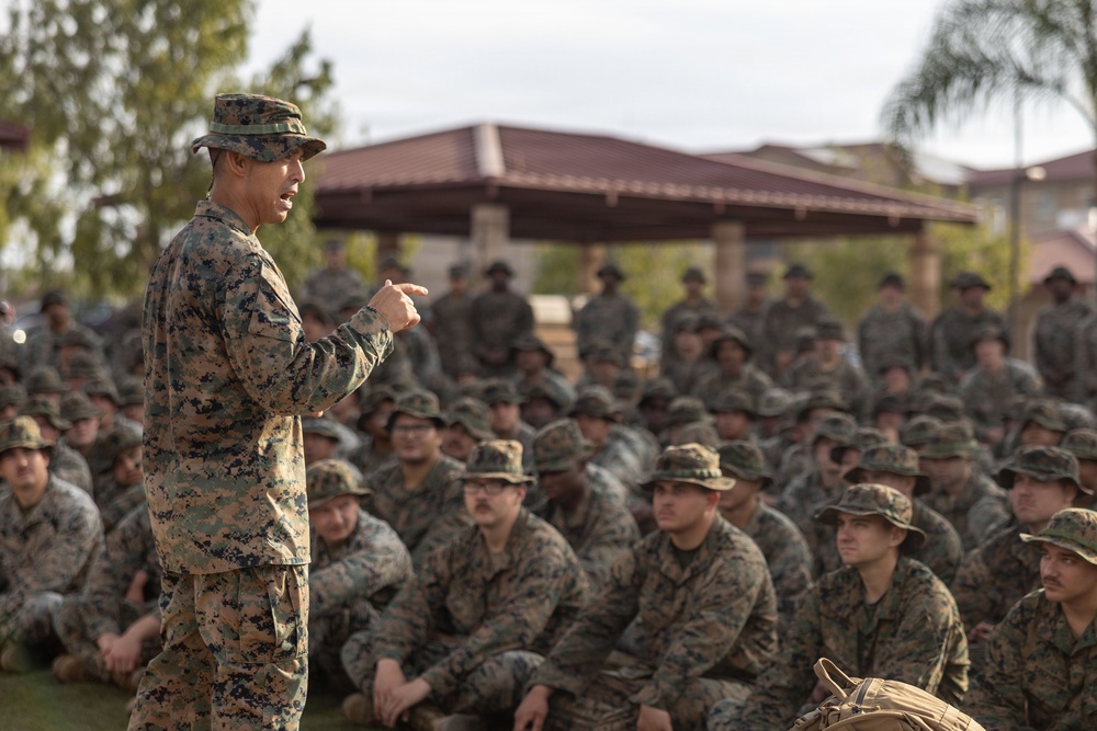 CLR-1 Marines and Sailors Participate in Sustainment Hike