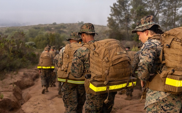 CLR-1 Marines and Sailors Participate in Sustainment Hike