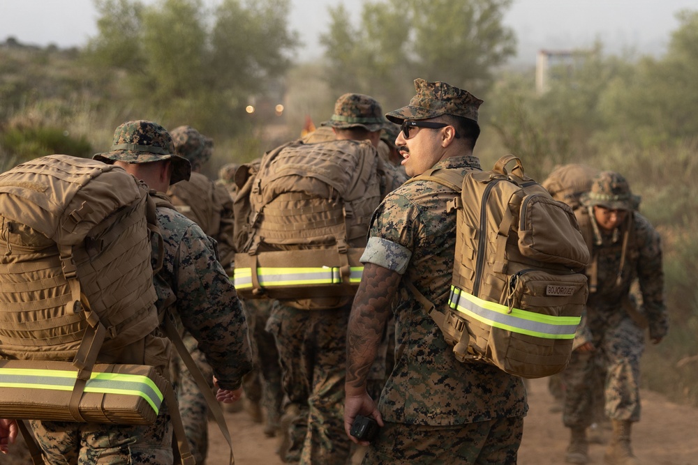CLR-1 Marines and Sailors Participate in Sustainment Hike