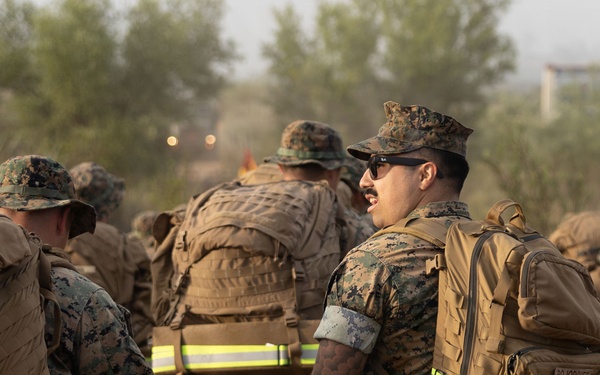 CLR-1 Marines and Sailors Participate in Sustainment Hike