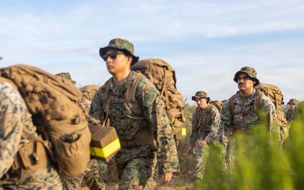 CLR-1 Marines and Sailors Participate in Sustainment Hike