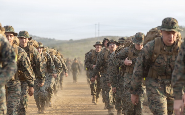 CLR-1 Marines and Sailors Participate in Sustainment Hike