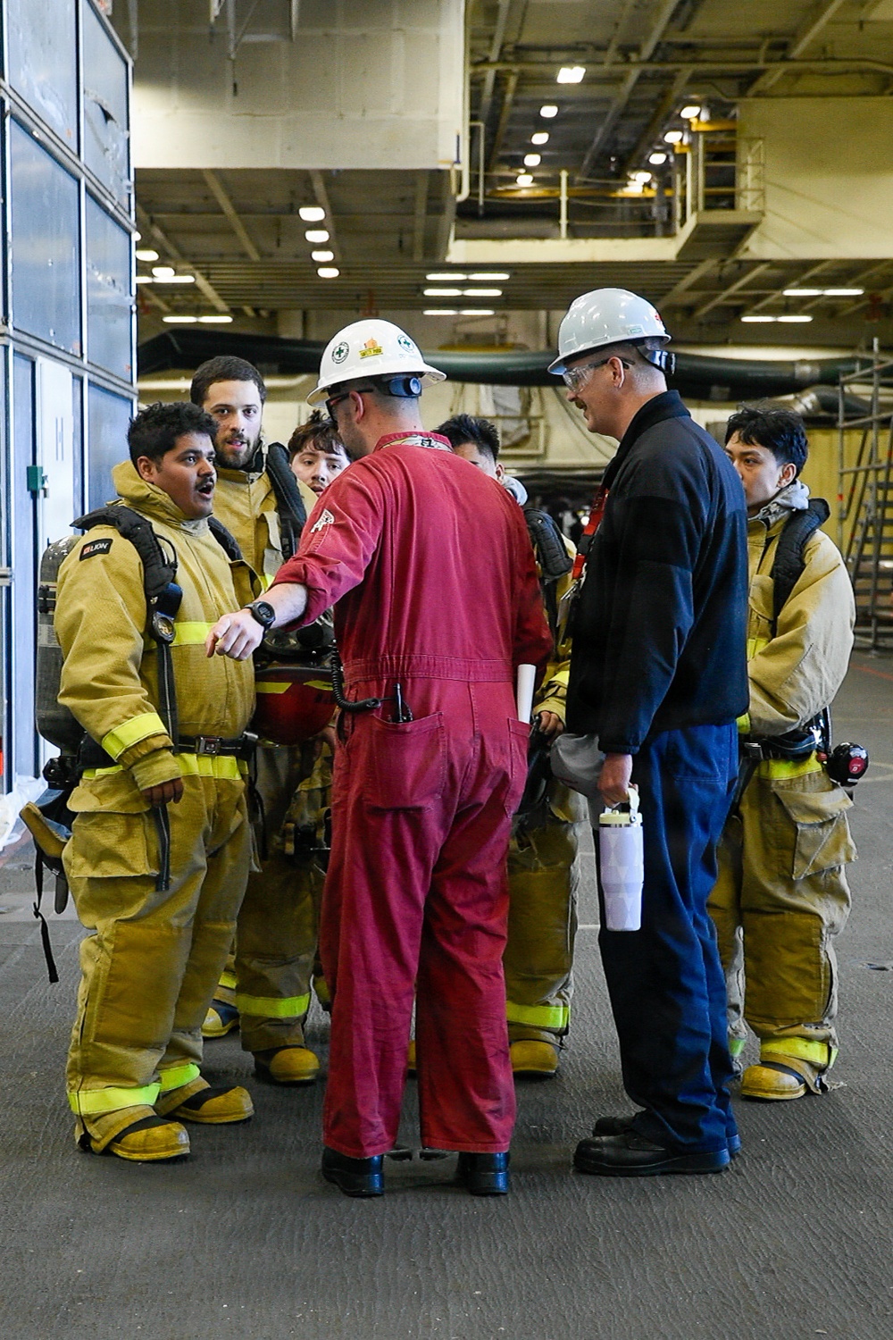 USS Ronald Reagan (CVN 76) Sailors Conduct 8010 Firefighting Drill