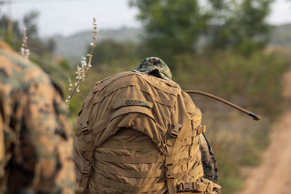 CLR-1 Marines and Sailors Participate in Sustainment Hike