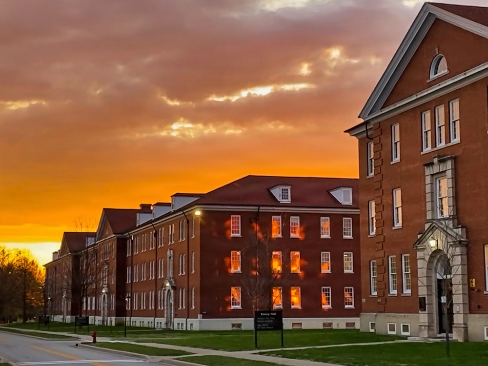 Sunrise sets building ablaze?