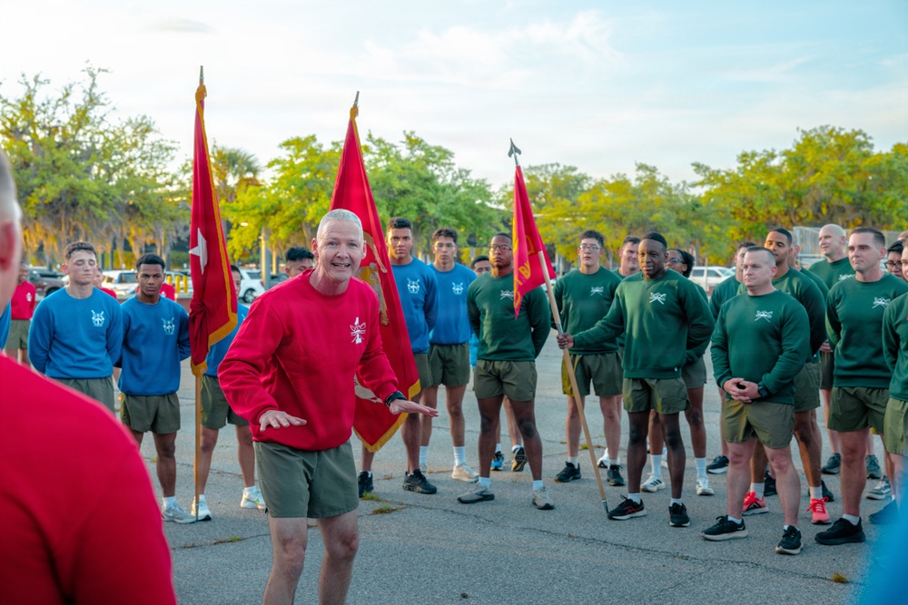 Brigadier General Tracy Visits MCRD Parris Island