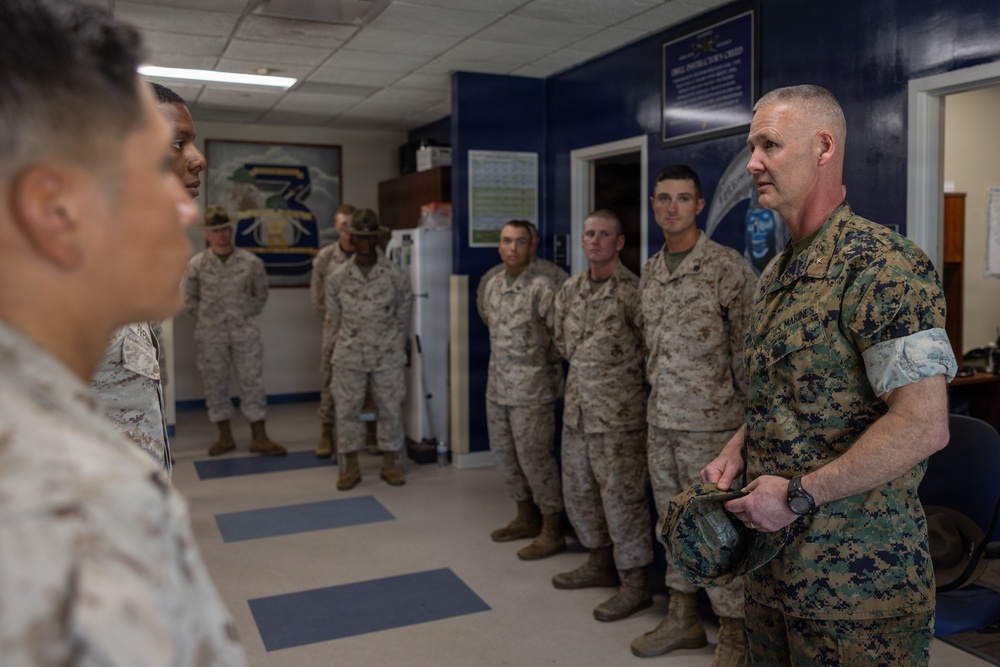 Brigadier General Tracy Visits MCRD Parris Island