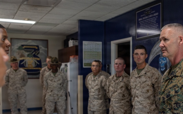 Brigadier General Tracy Visits MCRD Parris Island