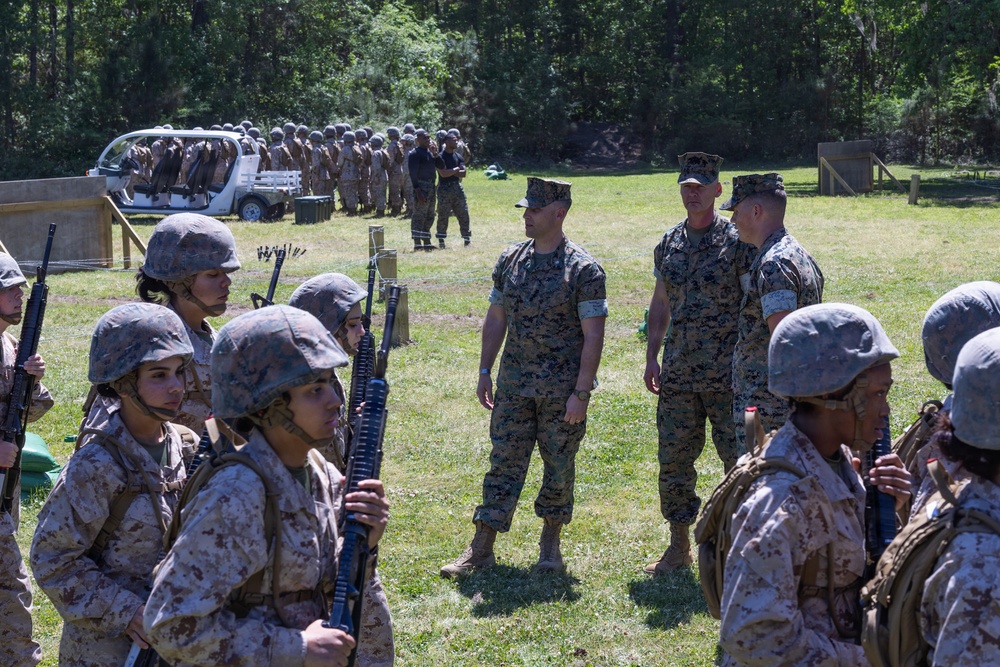 Brigadier General Tracy Visits MCRD Parris Island