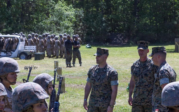 Brigadier General Tracy Visits MCRD Parris Island