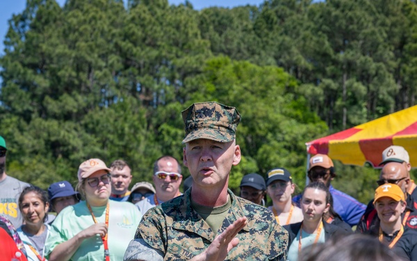 Brigadier General Tracy Visits MCRD Parris Island