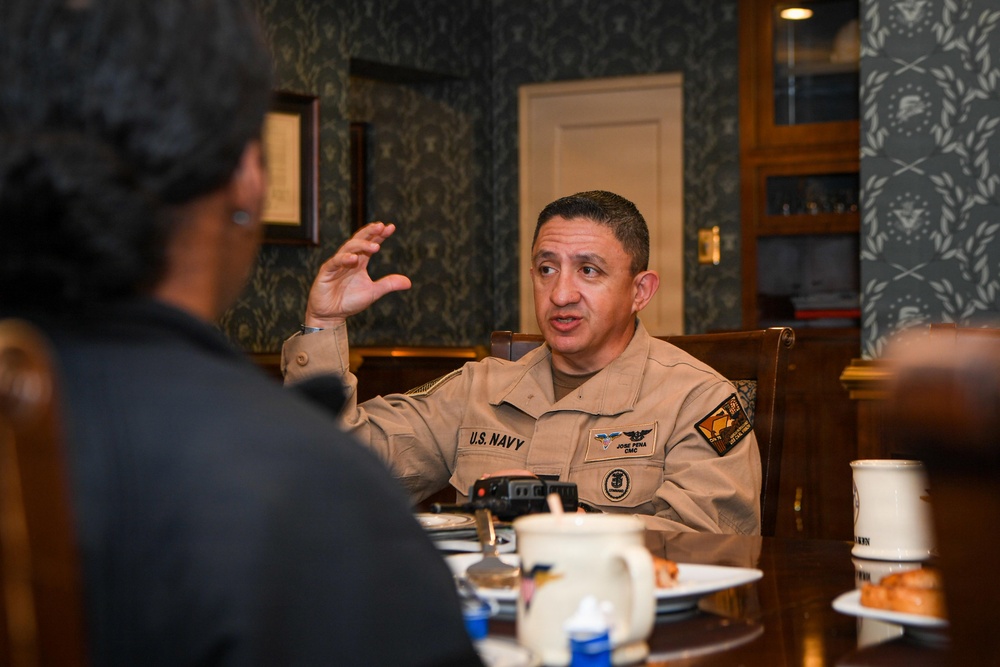 USS Carl Vinson (CVN70) hosts round table discussion with Sailors