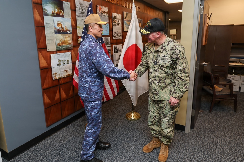 Rear Adm. Zerr hosts JMSDF Rear Adm. Kobayashi at SMWDC