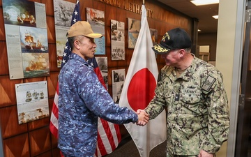 Rear Adm. Zerr hosts JMSDF Rear Adm. Kobayashi at SMWDC