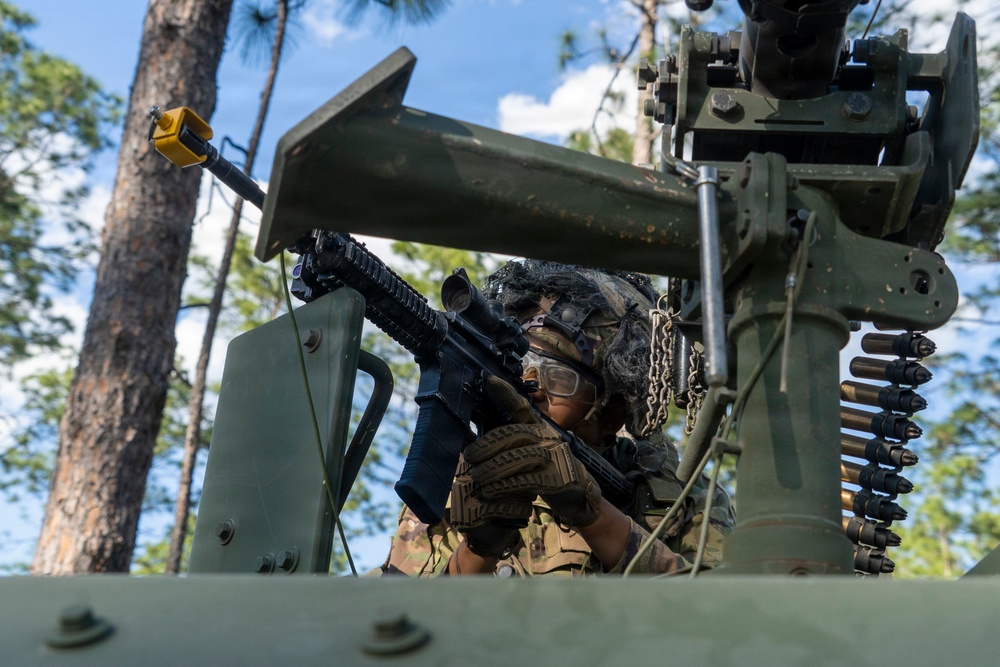 101st Airborne Division Soldiers conduct security operations during JRTC rotation at Fort Polk