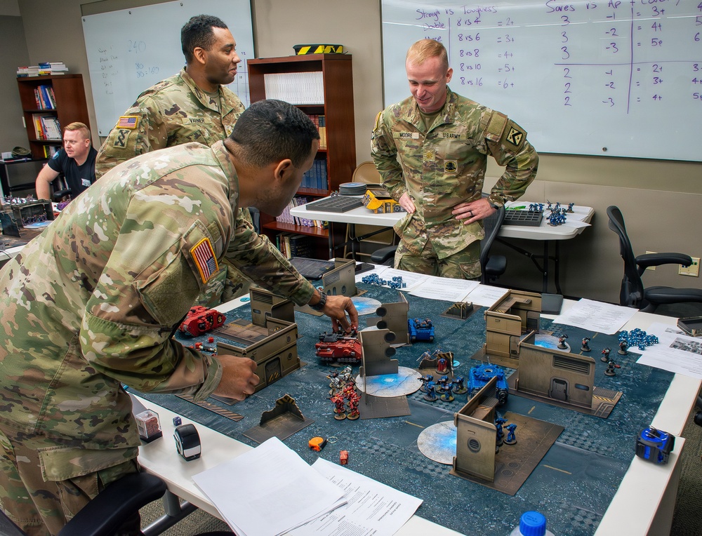 Students at the School of Advanced Military Studies enhance futures thinking, operational, tactical skills alongside successful wargame coach