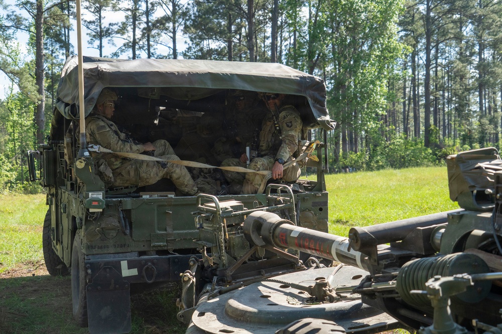 101st Airborne Division artillery Soldiers displace with Air Ball air defense asset during JRTC rotation at Fort Polk