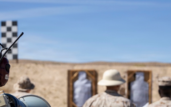 U.S. Marines at MCLB Barstow participate in pistol qualification