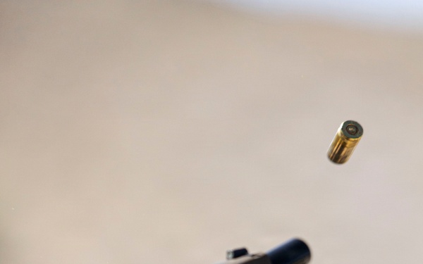 U.S. Marines at MCLB Barstow participate in pistol qualification