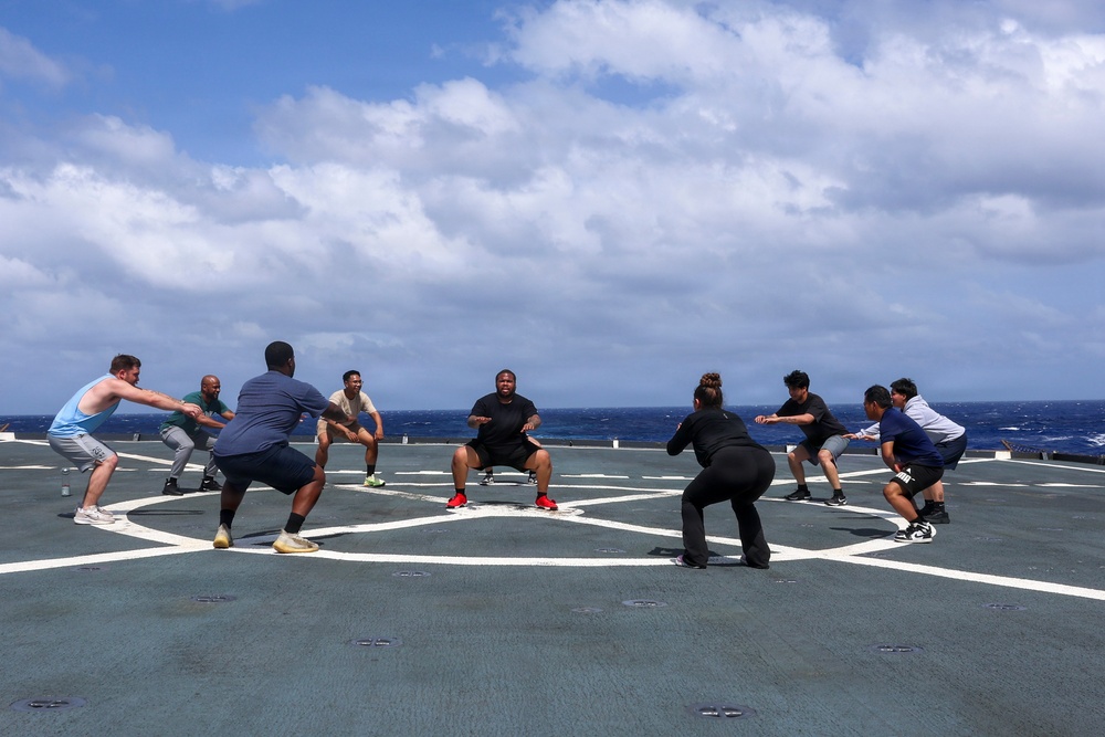 Comstock Conducts Physical Training