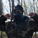 Maryland Guard Soldier dons MOPP 4 during the Maryland National Guard Best Warrior Competition.