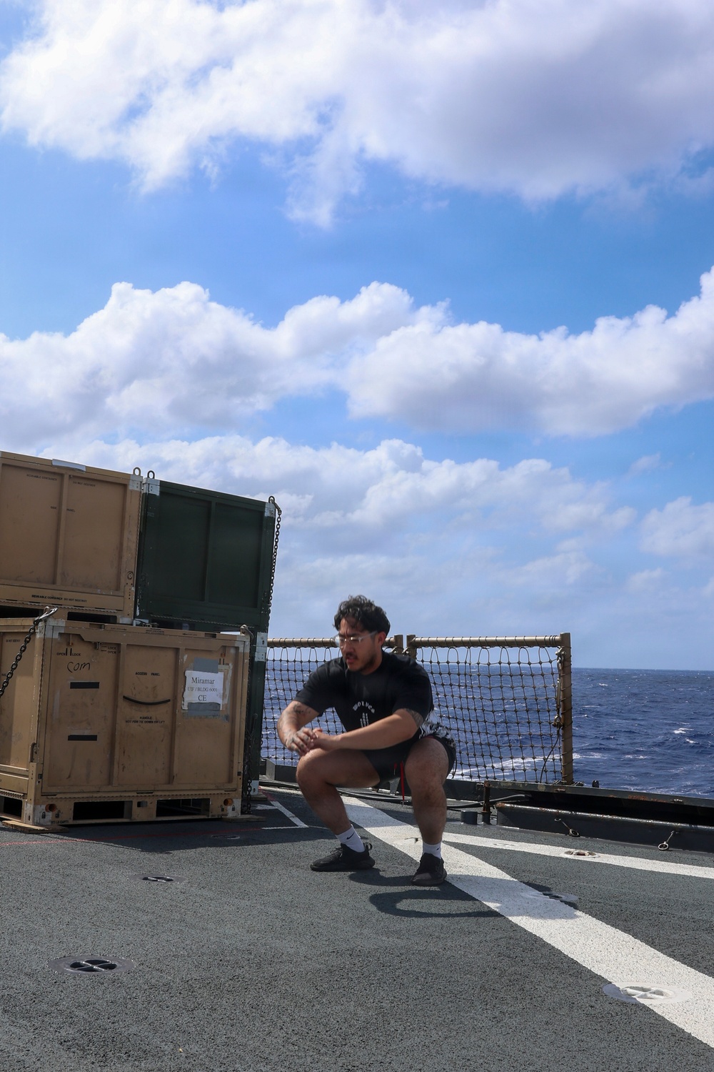 Comstock Conducts Physical Training