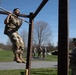 Soldier Performs Pull Up in Army Fitness Test