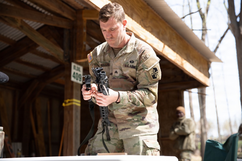 Soldier Conducts M4-Series Carbine Weapons Check