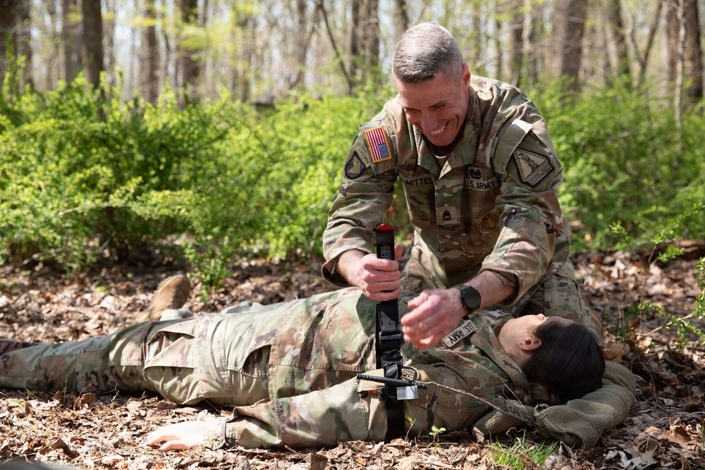 Soldier Performs Tactical Combat Casualty Care