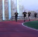 Soldiers perform the two-mile run
