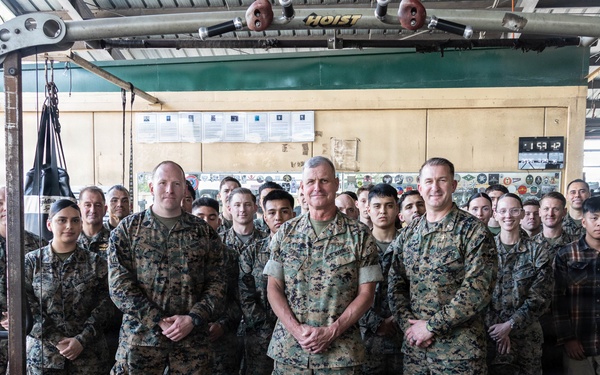 The 38th Assistant Commandant of the Marine Corps visits SOTF-P Marines