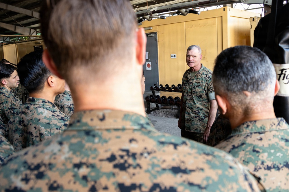 The 38th Assistant Commandant of the Marine Corps visits SOTF-P Marines
