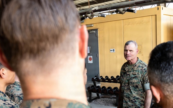 The 38th Assistant Commandant of the Marine Corps visits SOTF-P Marines