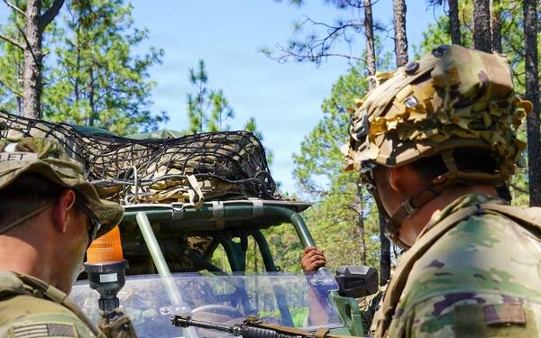 MFRC platoon leader plan a route before a reconnaissance mission at JRTC