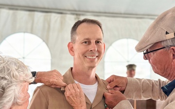 Senior Chief Constructionman Michael Ramey was promoted to master chief petty officer during a ceremony at Joint Base Pearl Harbor-Hickam