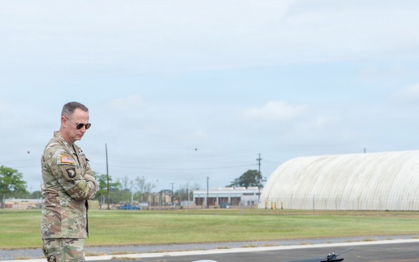 Brig. Gen. Travis McIntosh Observes Aero Sky Drone Testing at JRTC