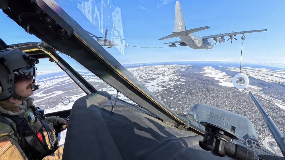 AKANG HH-60Ws, HC-130J, condcut air-to-air refueling