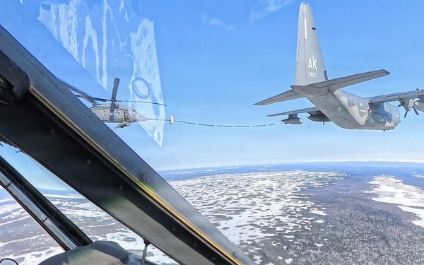 AKANG HH-60Ws, HC-130J, condcut air-to-air refueling