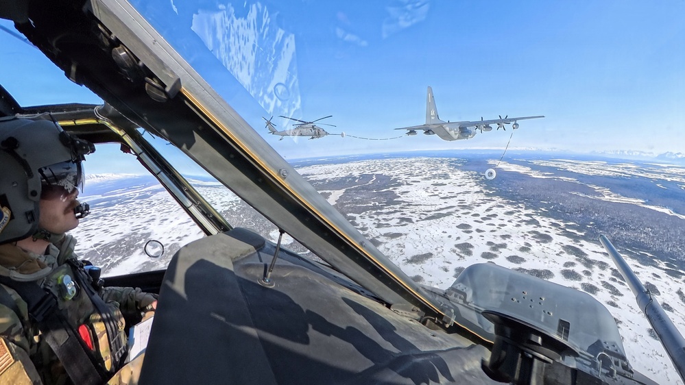 AKANG HH-60Ws, HC-130J, condcut air-to-air refueling