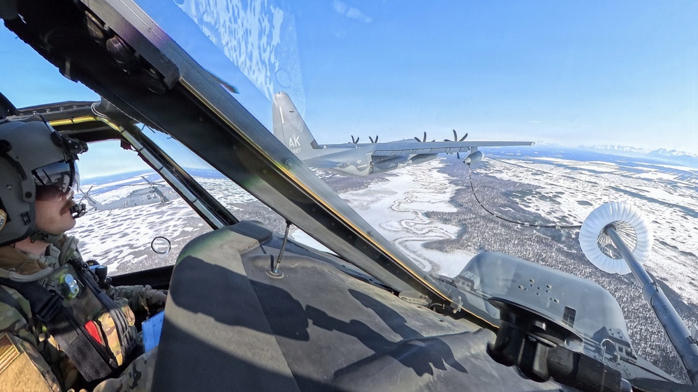 AKANG HH-60Ws, HC-130J, condcut air-to-air refueling