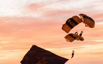 The U.S. Army Parachute Team jumps for Gulf Coast Salute Airshow