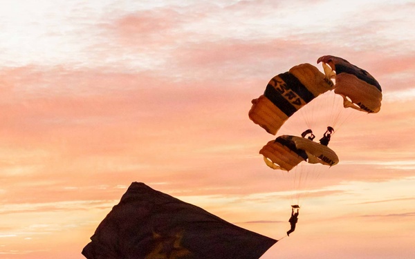 The U.S. Army Parachute Team jumps for Gulf Coast Salute Airshow