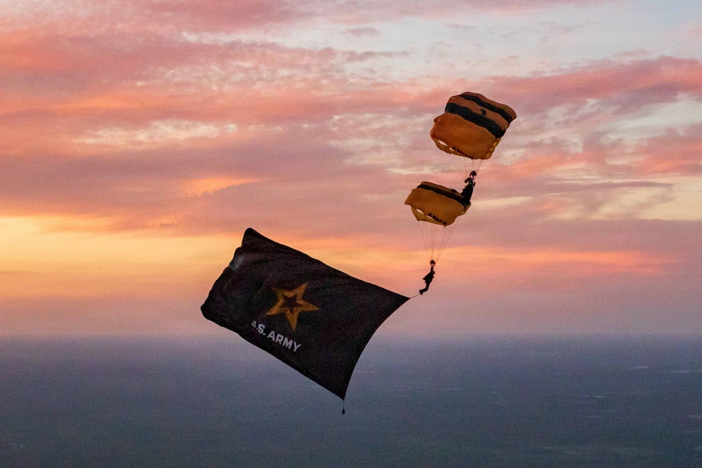 The U.S. Army Parachute Team jumps for Gulf Coast Salute Airshow