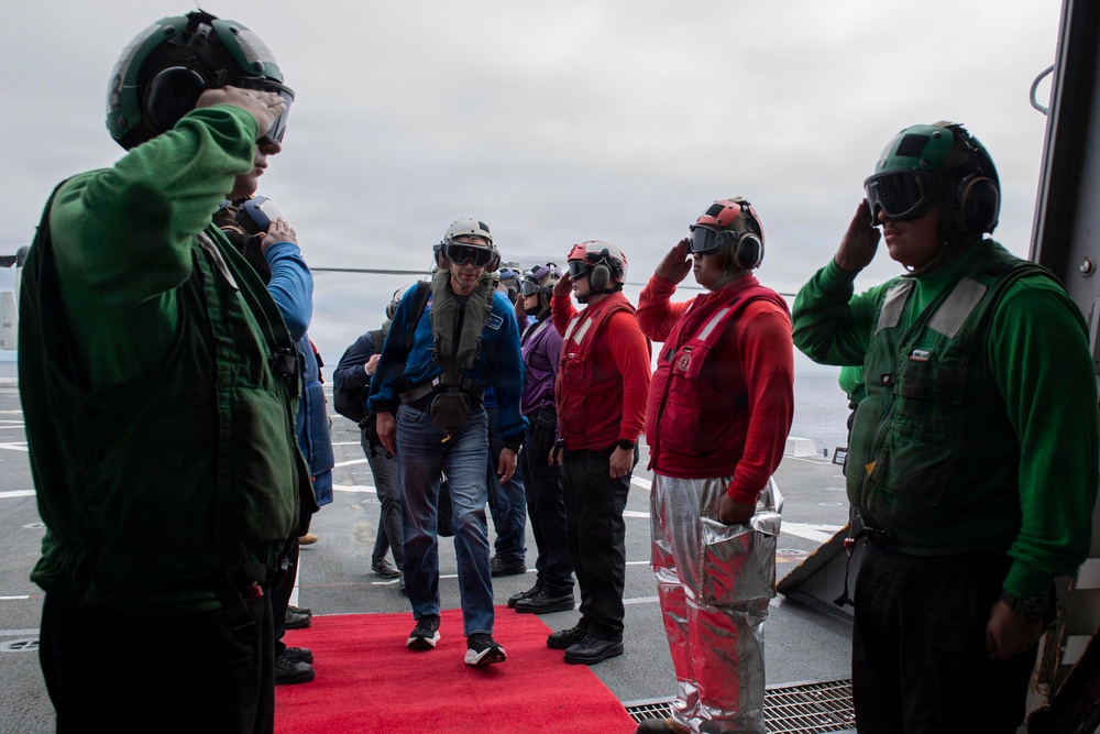 NASA Administrator, ESG3, Deputy Commander First Air Force visit USS John P. Murtha