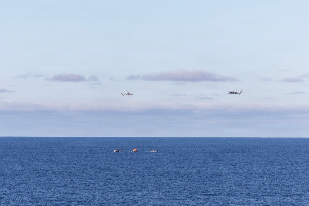 USS John P. Murtha Sailors, EODGRU 1 Divers recover Artemis II Astronauts