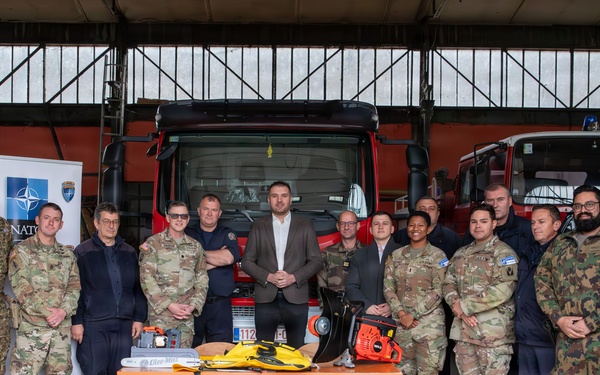 Kosovo Force (KFOR) supports Zubin Potok Fire Brigade with equipment donation