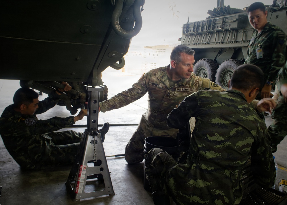 Washington National Guard provides expert trainers to Thai Stryker mechanics
