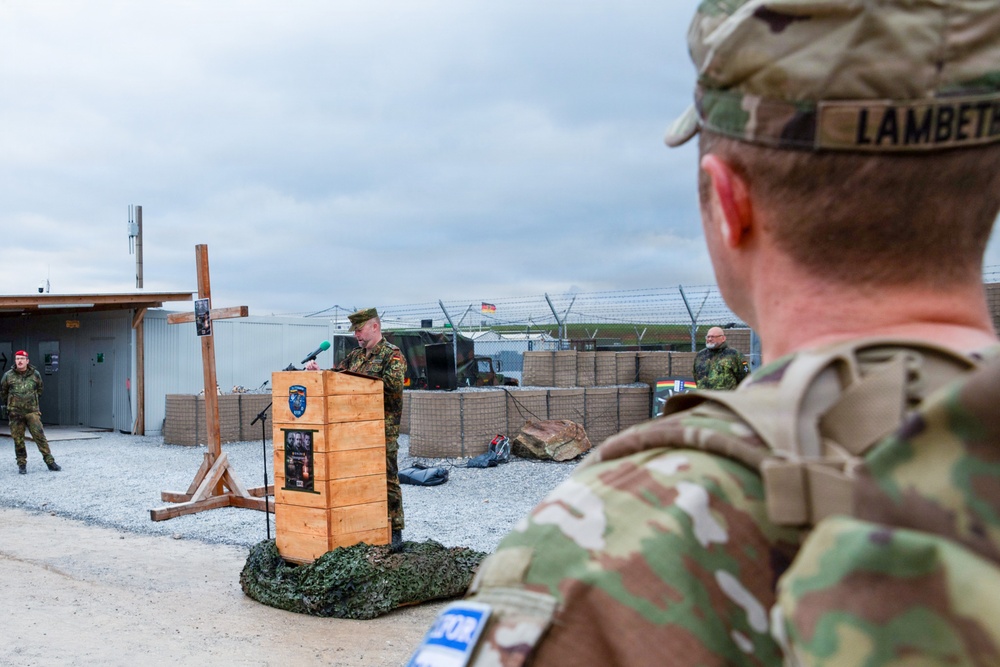 KFOR Soldiers honor fallen service members during German 16K3 Memorial March in Kosovo