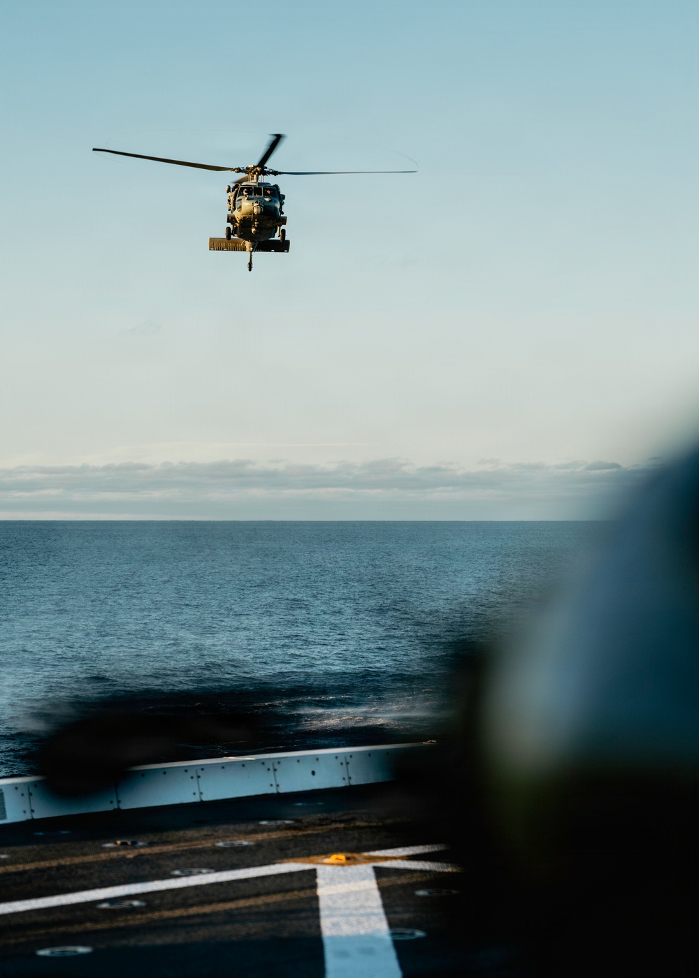 MH-60S Seahawks Transport Artemis II Crew Members to USS John P. Murtha