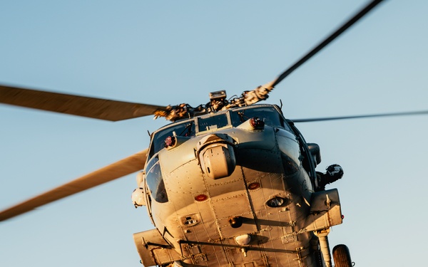 MH-60S Seahawks Transport Artemis II Crew Members to USS John P. Murtha